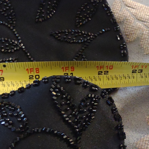 Vintage Black Tie Oleg Cassini black sequin blazer size 4P - Picture 9 of 10